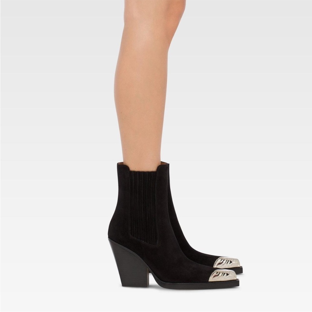 Paris Texas Suede Dallas Embellished Boots - black